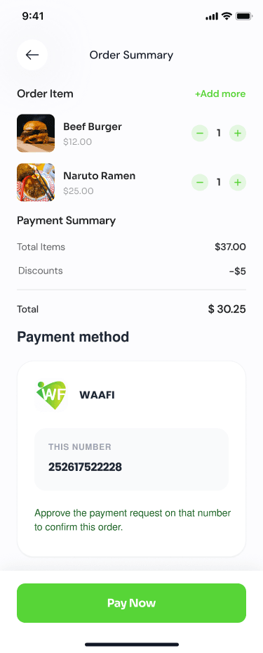 Ka Macaash App — Digital Ordering